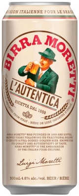 Пиво Бирра Моретти светлое пастер. фильтр. ж/б 0,5 л. 4,6%